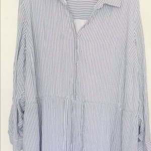 Lane Bryant striped shirt dress size 26